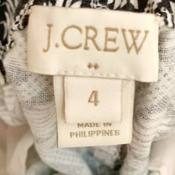 J. Crew Aztec Tribal Boho Indie Western Linen Elastic Waistband Pocket Short - Picture 15 of 16